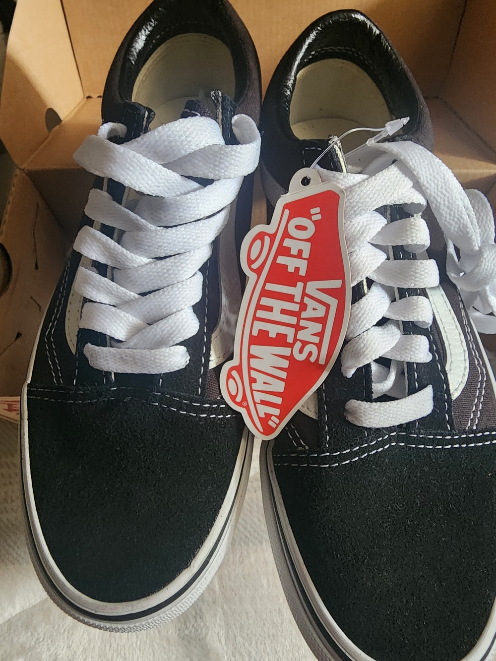 Vans Black & White Old Skool Low-Top Sneakers